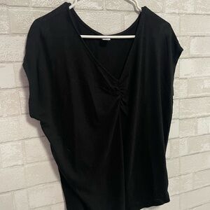 Maternity Old Navy Black V-Neck Blouse